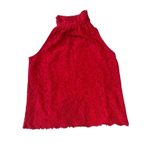 J. Crew Red Lace Halter Neck Top Size Small - Picture 9 of 14